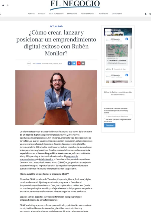 elnegocio es como crear lanzar y posicionar un emprendimiento digital exitoso con ruben monllor 2024 06 19 12 49 14